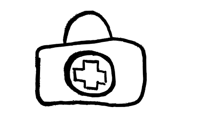A depiction of a medical bag